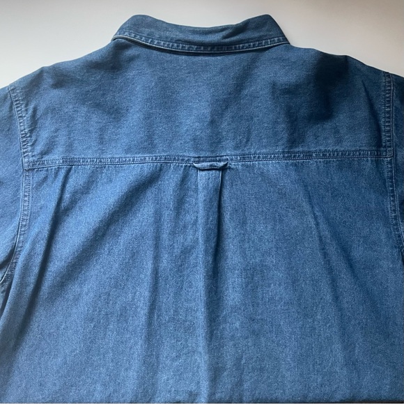 Vintage Bobbie Brooks Denim Short Sleeve - Embroidered Flowers - Size Large - Picture 7 of 14